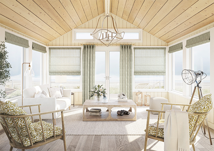 Siena Voile, Khaki Brown - Roman Blind - Image 8